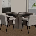 Mahjong Table and Wind Combination Single Chair 3d model