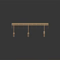 Modern Metallic Building Frame Structure With Grid Roof And Support Pillars