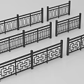 Traditional Railing Design With Intricate Geometric Patterns And Black Metal Frames