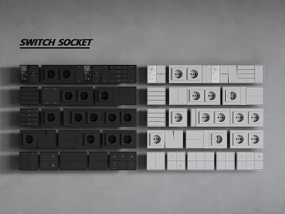 Modern switch socket 3d model