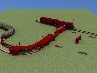 Modern Station Train Station 3d model