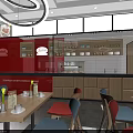 Modern Cafe Exterior Design With Food Display And Cozy Interior Seating