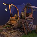 European-style Carriage Beer Carriage Wine Carriage 3d model