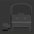 Black Tactical Weapon Sight With Adjustable Knob And Lens Window Design