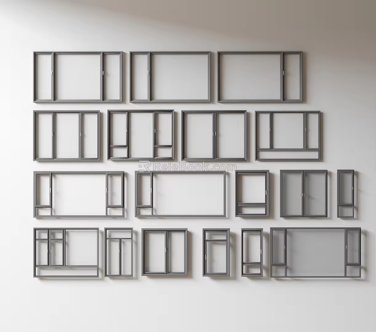 Modern windows combination windows glass windows floor-to-ceiling windows balcony windows bay windows bedroom windows sliding windows casement windows doors and windows 3d model