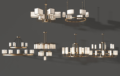 Light Luxury Chandelier 3d model