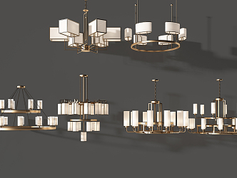 Light Luxury Chandelier 3d model