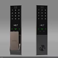 Modern Smart Door Handle Lock With Digital Keypad Fingerprint Scanner And Secure Design