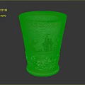 Elegant Classical Porcelain Cup With Intricate Golden Trim And Colorful Figurative Designs