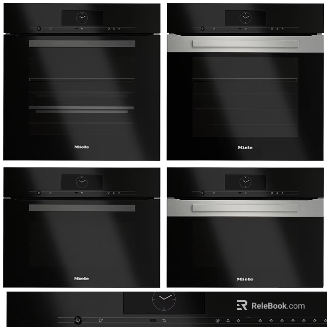 Miele Modern Built In Kitchen Appliances With Black Design And Sleek Finish 3d model 