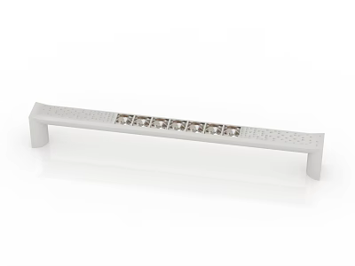 Sleek Modern White Furniture Handles with Stylish Design for Cabinets and Drawers 3d model