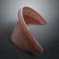 Ceramic Household Living Item With Reddish Brown Color And Woven Texture