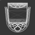 Elegant Woven Dining Chair With White Frame Gold Accents And Armrests Design