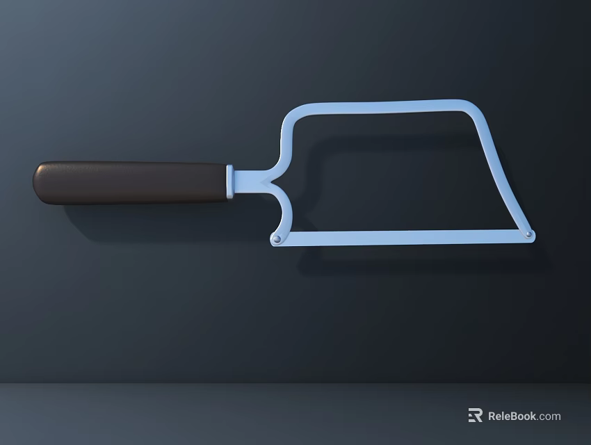 Practical Hardware Tool With Brown Handle And Light Blue Metal Part For Home Use 3d model