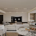 Modern Living Room Interior Design With L Shaped Sofa White Coffee Table And Checkered Armchair