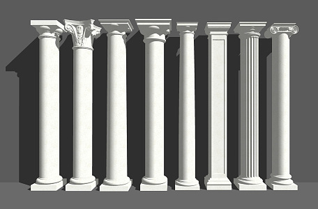 European Roman Column 3d model