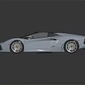 Silver Luxury Convertible Sports Car With Open Top And Beige Seats