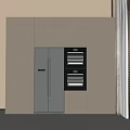 Built-in refrigerator oven 3d model