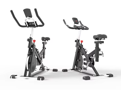 High Quality Sports Equipment Indoor Stationary Exercise Bikes with Digital Panels 3d model