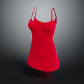 Stylish Red Sling Dress Soft Fabric Casual Summer Fashion Outfit