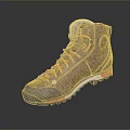 Brown High Top Suede Shoes With Orange Laces And Durable Orange Sole
