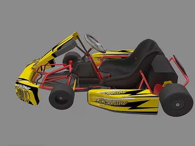 Modern Kart Kids Kart 3d model Modern Kart Kids Kart 3d model