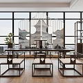 New Chinese Tea Room 3d model