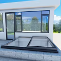 Skylight of lighting well of self-built house 3d model