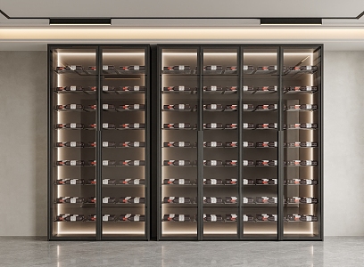 Wine Cabinet Glass Wine Cabinet Wine Glass Wine Cabinet Ornaments Wine Display Cabinet Wine Cellar Wine Rack 3d model