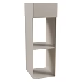 Modern Light Gray Storage Shelving Unit with Open Shelves for Home Organization