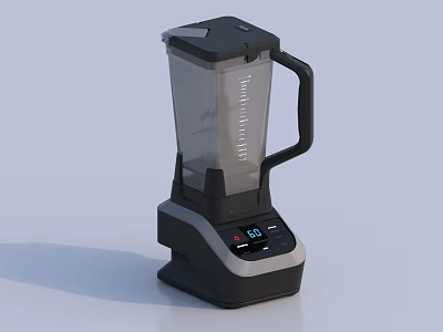 Modern Electric Blender with LED Display High Performance Motor for Home Kitchen Use 3d model