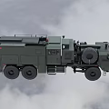 Green Military Truck With Six Wheel Design Heavy Duty Equipment And Spare Tire