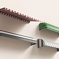 Different Styles of Colorful Wall Mounted Awning with Striped and Solid Patterns