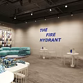THE FIRE HYDRANT Tie Dye Specialty Store With Colorful Display Counters And Large Screen