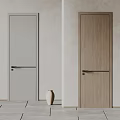 Quiet flat door 3d model
