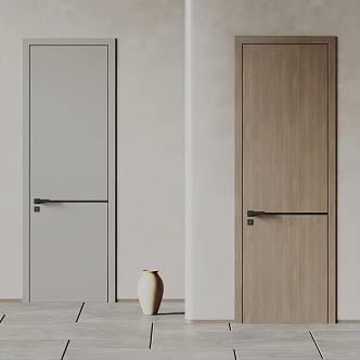 Quiet flat door 3d model