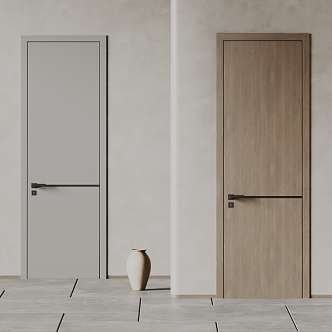 Quiet flat door 3d model