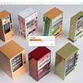 Vending Machine Automatic Beverage Machine Vending Machine Freezer 3d model