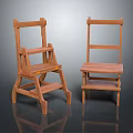 Wooden Leisure Chairs Two Pieces with Foldable Design Simple Style and Sturdy Structure