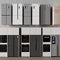 Modern Refrigerator Smart Refrigerator Built-in Freezer Steamer Oven Macaron Mini Refrigerator Double Open Two-Open Refrigerator Three-Open Four-Open Cross Door Freezer 3d model