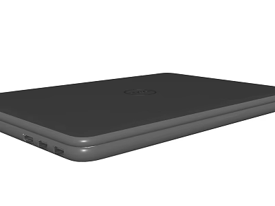 Dell Laptop with Sleek Black Design Compact Portable Body and Durable Build Profile 3d model