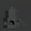 Tower defense sentry tower air defense watchtower observatory tower loft 3d model