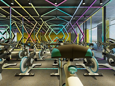 Modern Gym Spinning 3d model