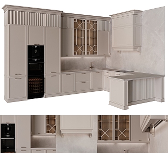 Jane European Cabinet Combination Bar Oven 3d model