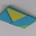 Modern Geometric Ceiling Light With Sleek White Design And LED Ambient Glow