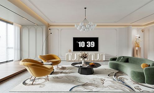 French Living Room 3d model