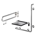 Stainless Steel Wall Mounted Bathroom Accessories Including Handrail Shelf And Towel Bar
