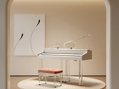 Piano Carpet Decorative Painting 3d model