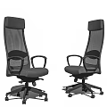 Modern Gray Office Chair With Mesh Back Armrests Swivel Wheels And Comfortable Design