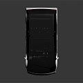 Modern Concept Car with Streamlined Body Black Roof White Exterior Large Windows Black Alloy Wheels